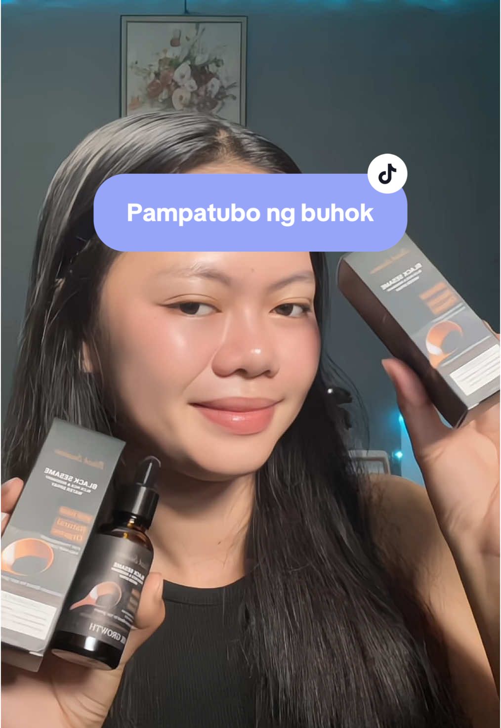 Naglalagas din ba ng sobra buhok nyo?? #sesameoil #hairserum #pampatubongbuhok #hairgrowth 