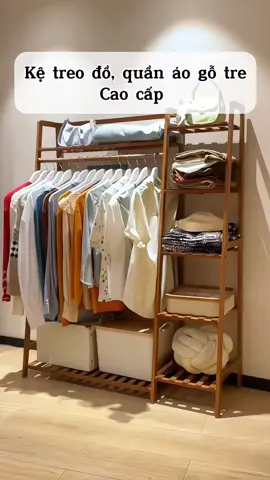 Kệ treo đồ, quần áo gỗ tre cao cấp #master2023bytiktok #đogiadungtienich #shopgiadung99 #xuhuongtiktok 