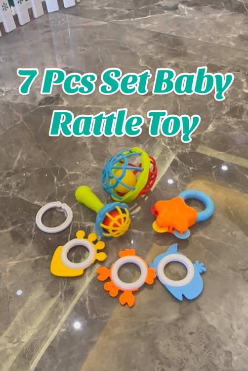 7 Pcs Set Baby Rattle Toy Rubber Bells,gift for baby.💕💕💕#tiktokph #toysforkids #toys #bells #rattle #gift for baby