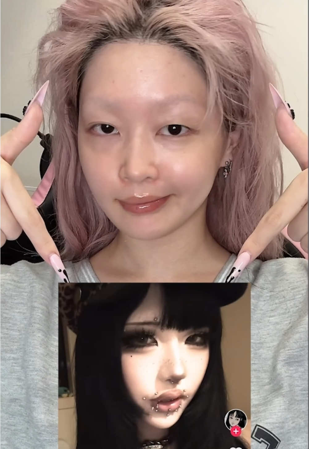 途中唇がやばい事になってるけどあれも一応コスメです🤣 @doris ✦ ちゃんガチで可愛すぎる😭‪‪❤︎‬ #変身メイク 