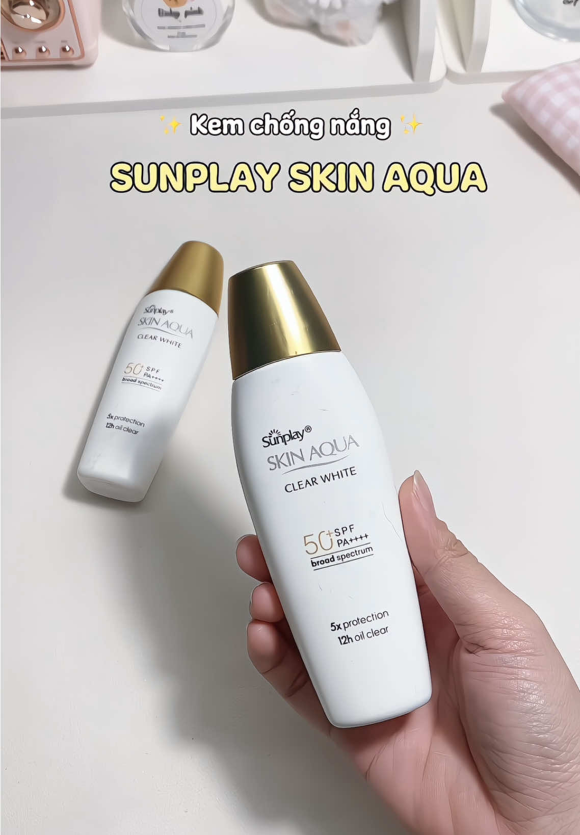 Sữa chống nắng chân ái cho da dầu ✨ #xuhuong #xuhuongtiktok #trend #trending #viral #thinhhanh #review #hgreview #beauty #skincare #kemchongnang #suachongnang #kemchongnangnangtone #kemchongnangkiemdau #kemchongnangphorong #kemchongnangsunplay #kemchongnangskinaqua #skinaquanapvang #sunplaynapvang 