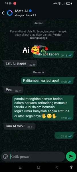 lagi lagi Ai 😔 #metaai #meme #whatsapp #foryou #fyp 