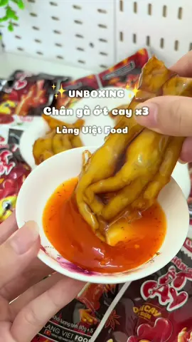 Chân gà ớt cay x3 Làng Việt Food #changa #changaotcay #changax3langvietfood #langvietfood #doanvat #unboxing #review #viral #fyp #xuhuong 