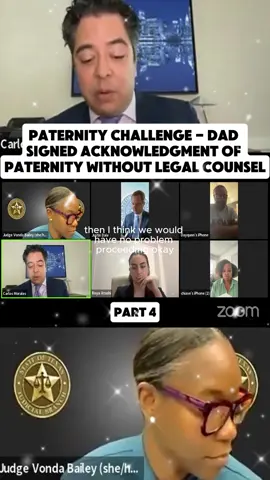 Paternity Challenge - Dad Signed Acknowledgment of Paternity Without Legal Counsel #court #courtroom #judge #law #lawyer #viralvideo #fyp #trending #usa🇺🇸 #prison #arrest #criminal 
