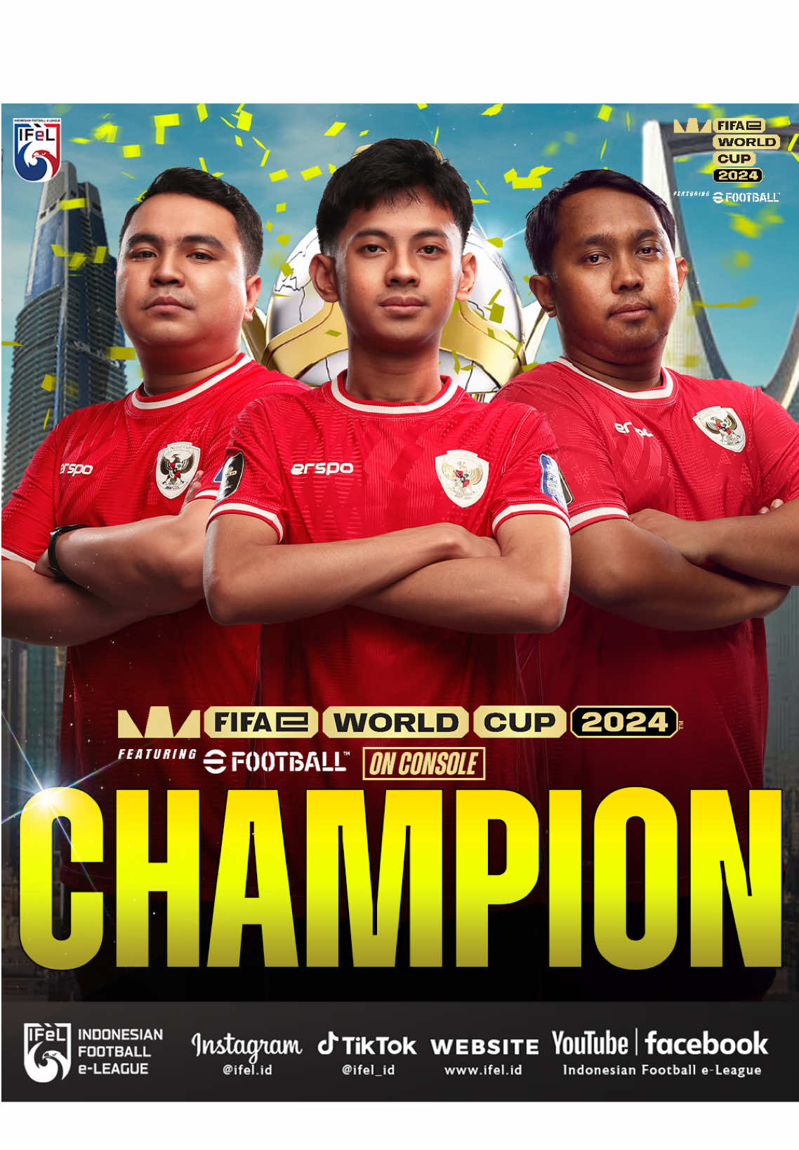 Indonesia Juara Dunia FIFAe World Cup 2024!🏆🇮🇩🦅🔥 #IFeL #ifelditiktok #indonesianfootballeleague #eFootball #eFootballIndonesia #FeWCRL #FeWCeFootball #efootballmobile #efootball2025 #timnasindonesia #FIFAe #timnasday #IndonesiaBisa #IndonesiaJuara  #WaktunyaIndonesia #champion 