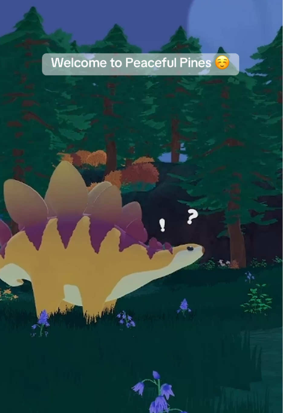 Need a moment of calm? Spend some time with our friendly stegos enjoying a stormy Cretumnus day ⛈️ Full video available on our YT 💛  #dinos #paleopines #stegosaurus #calm #lofi 
