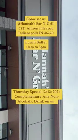 Today’s Lunch Menu @Hannah’s Bar N’ Grill #indianapolis #indiana #hannah #lunch #buffet @Trucker1 #desi #indian #specia #christmas #2024 #dec 