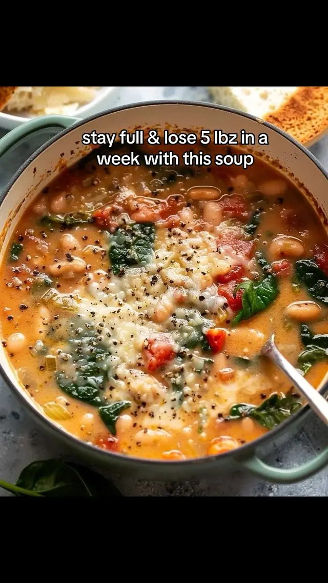 Creamy Parmesan Tuscano Soup Produce 1 tsp Basil, dried 2 14-ounce cans Cannellini beans 4 Garlic cloves 1/2 tsp Oregano, dried 5 oz Spinach, fresh 1 Sweet onion 1/4 tsp Thyme, dried 1 14-ounce can Tomatoes, fire-roasted Canned Goods 1 tbsp Tomato paste 4 cups Vegetable or chicken stock Baking & Spices 1 Kosher salt and pepper 1 Red pepper Oils & Vinegars 1 tbsp Olive oil Dairy 1 cup Heavy cream 1 Parmesan, rind 1/2 cup Parmesan cheese  #Recipe #cleaneating #healthyliving 
