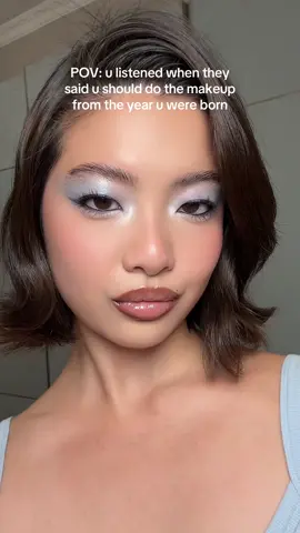 1999 babyyy 💙✨ #yearyouwereborn #90smakeup #1999 