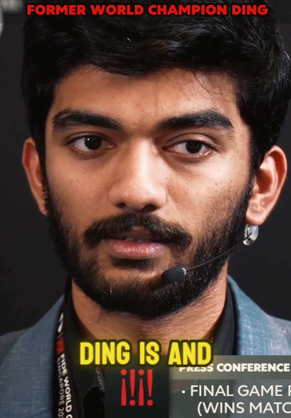 Nice Words from NEW WORLD CHAMPION Gukesh for FORMER WORLD CHAMPION Ding Liren #chess #chesstok #chesscom #worldchampionship #worldchampion 