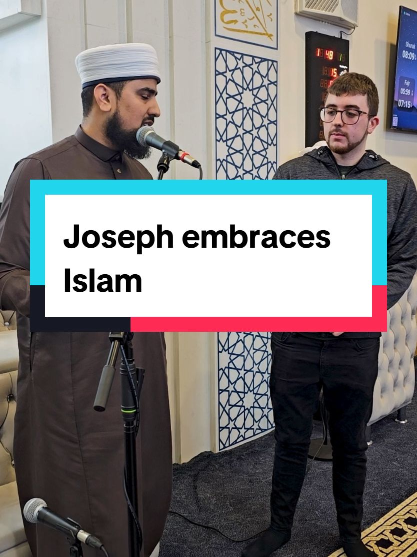 Joseph embraces Islam. #islam #newmuslim #newmuslims #revert #reverttoislam #revertmuslim #fyp #NewMuslimsHalifax #greendometrust #madnimasjidhalifax 