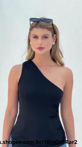 Blusa Feminina https://s.shopee.com.br/10mQsBRar2   (site) Blusa ombro mula manca assimétrica. Sem manga. Esatampa lisa. Tamanhos: M veste 36 ao 40. G veste 42 ao 44. GG veste 46. #blusafemininasemmanga  #blusafemininaestampalisa  #blusafemininaombromulamancaassimétrica  #blusafeminina