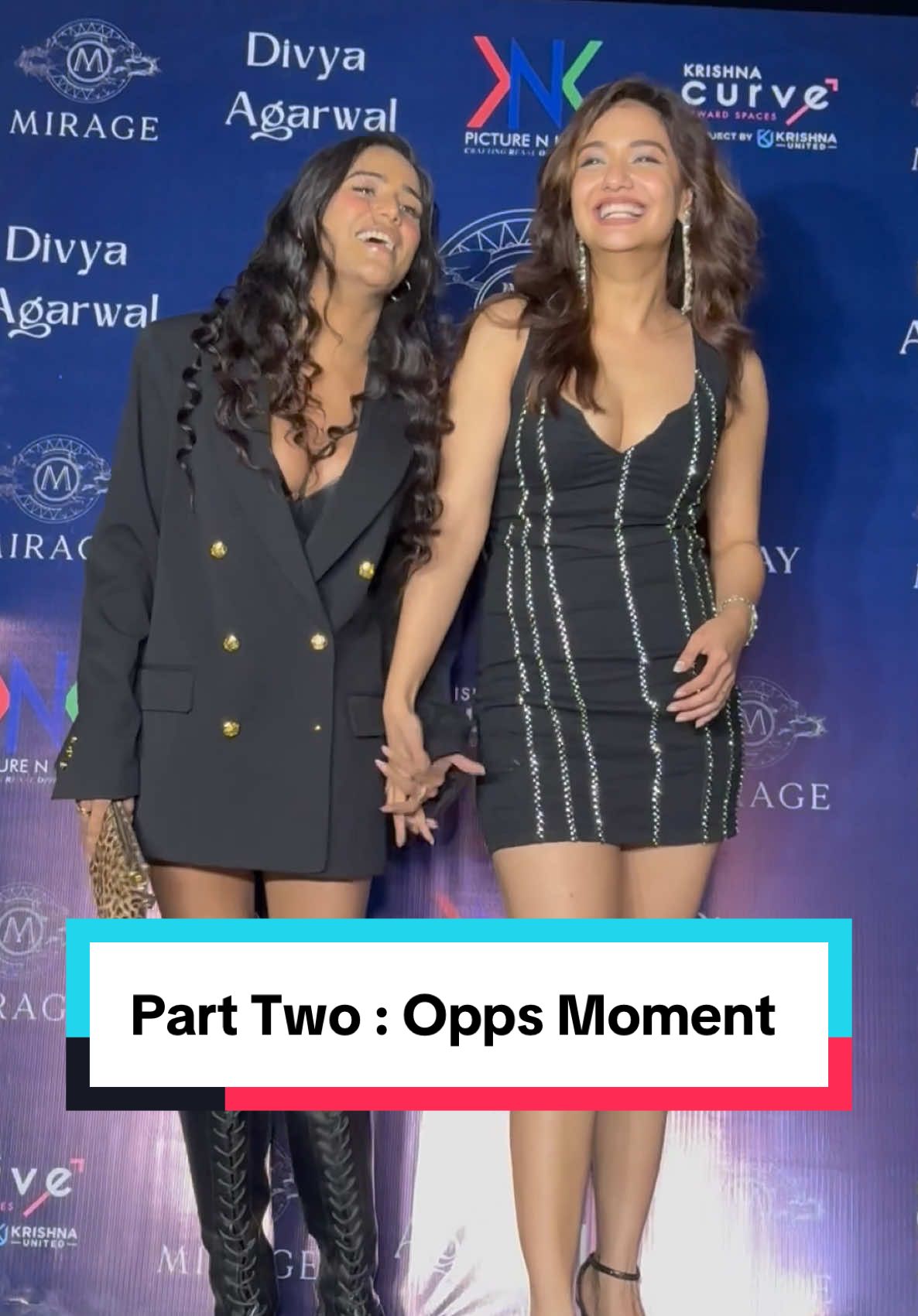 Part Two : Poonam Pandey At Divya Agarwal Birthday Bash Opps Moment as she was doing Masti with her Friend while posting for Papparazi .  #Opps #instantbollywood #Bollywood #Foryou #poonampandey #friends #fyp  