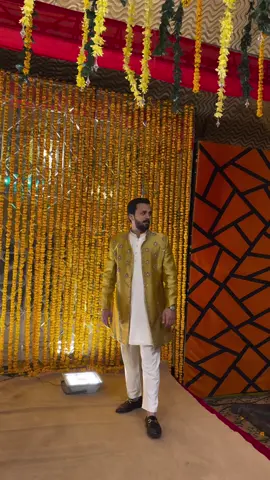 Rajab Butt Mayoon Look 💛🤎 #foryouu #100k #trending #foryoupage❤️❤️ #foryouu #fyp #rajab #rajabfamily #wedding