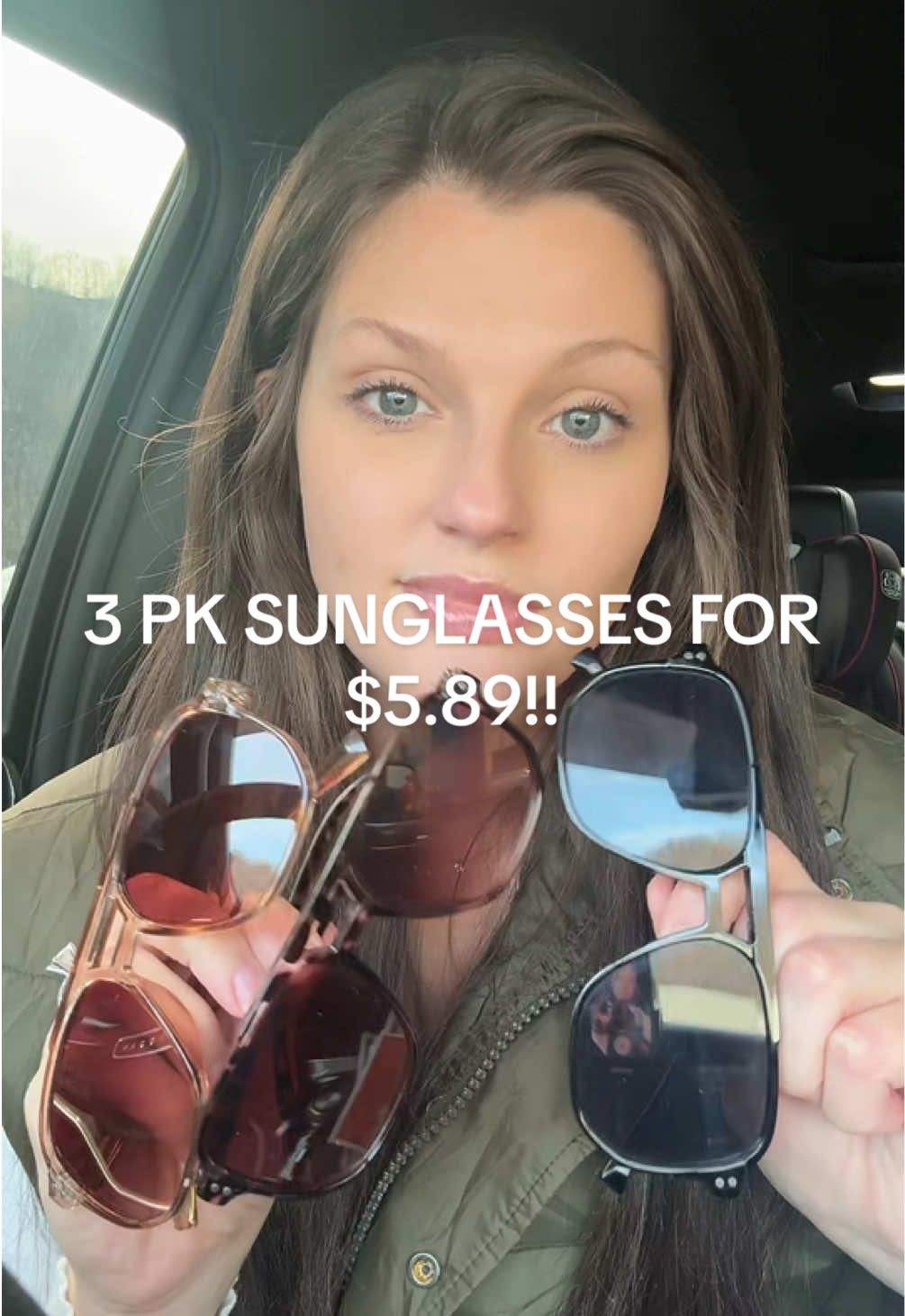 A 3pk for under $6?! What?! These are so nice and fit so well! #sunglasses #coloroptions #multipack #tiktokaccessories #tiktokshopholidayhaul #tiktokmademebuyit #bargain #tanglefree #comfortable #fashion 