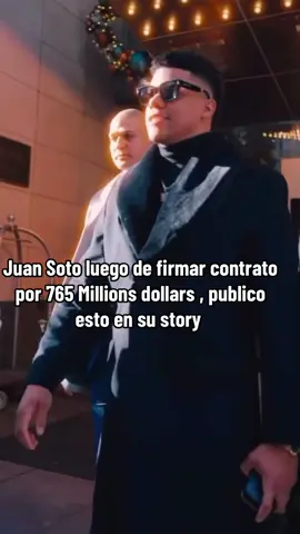 Juan Soto, publico este video despues recibir un contrato de 765 millions dollars con los Mets #juansoto #losmets #beisbol #met 