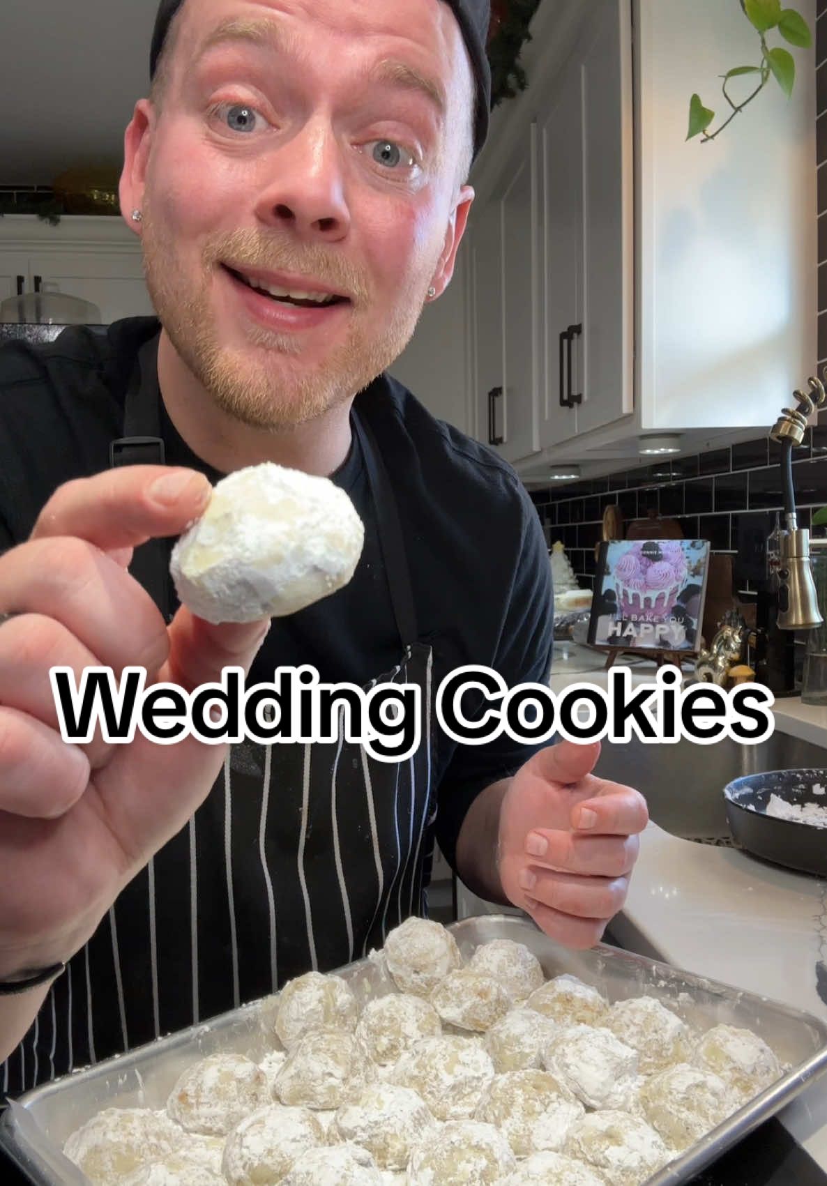 Make some Mexican Wedding Cookies 😁 #mexicanweddingcookies #mexican #wedding #cookies #EasyRecipe #try #fyp  Wedding Cookies  1 C. Butter (softened)  1/2 C. Powdered Sugar  1 tsp. Vanilla  2 1/4 C. Flour  1/4 tsp. Salt  3/4 C. Pecans (finely chopped)  Preheat oven to 400°F.  Cream together the butter, sugar, and vanilla until combined. Mix in the flour and salt until almost combined; add pecans and mix until the dough comes together.  Form cookies using a cookie scoop or by hand. Place on a baking sheet lined with parchment.  Bake for 11 minutes. Remove from oven and let the cookies cool for 2 minutes. Roll warm cookies in powdered sugar, let cookies cool completely then roll them in powdered sugar for a second time.  Store Mexican Wedding Cookies in an airtight container for a couple weeks. 