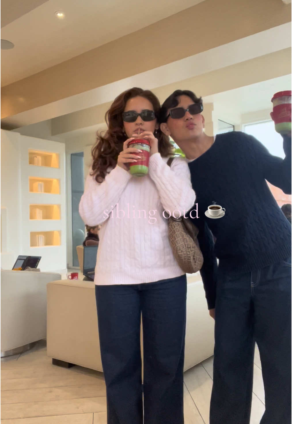 same fit different font 👯‍♀️  #OOTD 