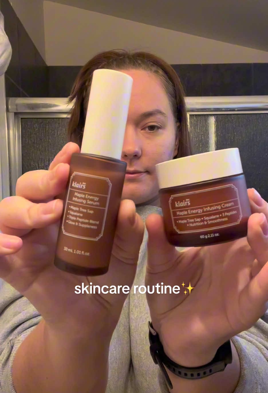 finding a skincare routine has been so helpful with clearing my skin 💕 @klairs.us #loveklairs  #skincare #skincareroutine #adultacne 