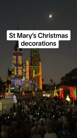 Sydney has transformed into a holiday wonderland ✨   This is your reminder that it's the perfect time for some festive Christmas light-spotting around the city centre.   Download the Sydney Culture Walks app to check out this curated light-spotting route   [Video description: St Mary's Cathedral in Sydney illuminated at night with light projections showing the story of Charles Dickens's 1843 short novel, A Christmas Carol. Crowds can be seen watching the projections below.]   #Sydney #SydneyChristmas #Christmas #ChristmasLights