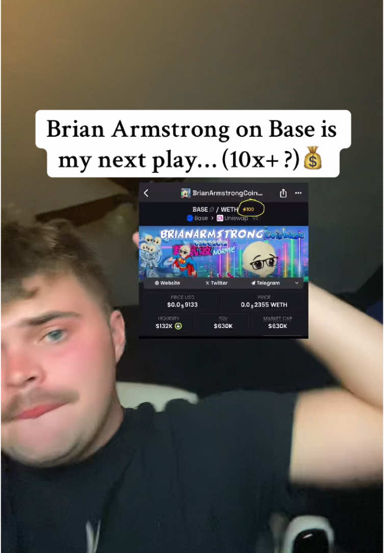 Brian Armstong on Base is primed for a big run up🤑 #crypto #memecoins