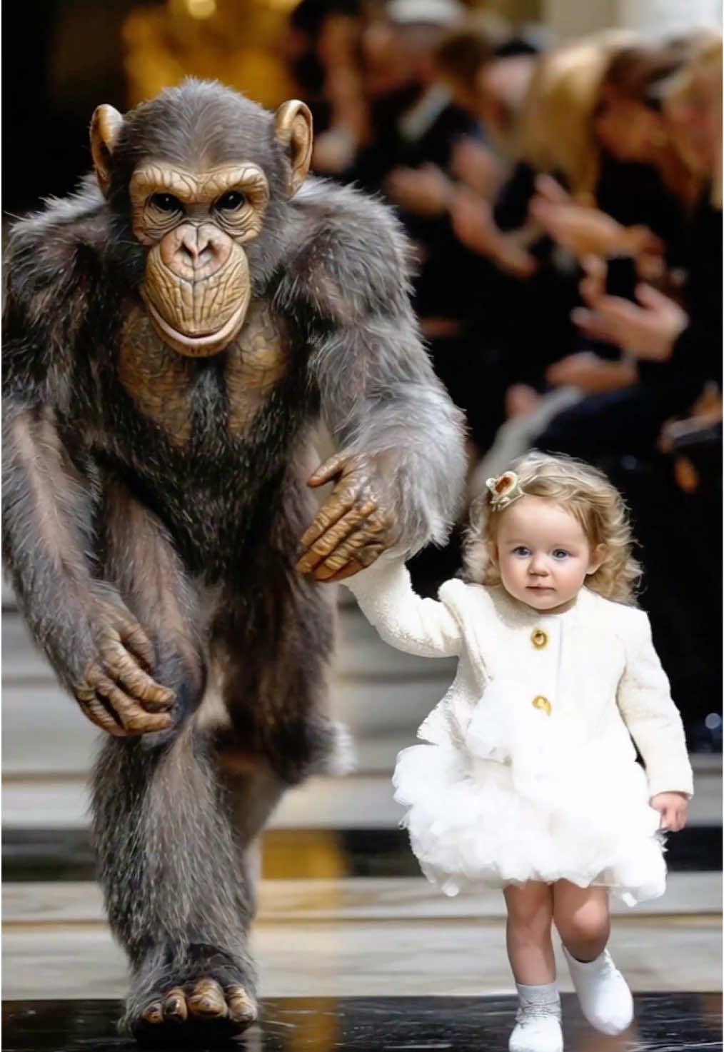 Adorable Baby and Animal Fashion Show🦧🦋 #baby #cutebaby #babyvideos #babydance #babyshorts #AI #Runway #fyp #viral #kawaii #BabyFashionShow #ForYou #bebe