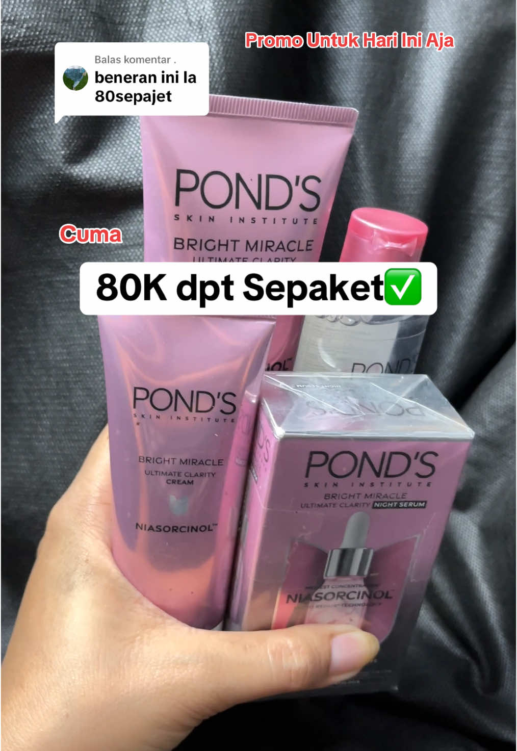 Membalas @. Promo ponds Sepaket 💞 stok terbatas ya kaa #pondsbrightmiracle #ponds #niasorcinol #rekomendasiskincare #skincareremaja #fyp 