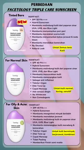 Perbedaan Facetology Triple Care Sunscreen #skincare #skincareroutine #skincaretips #tipsskincare #skincareremaja #skincarepelajar #skincareanaksekolah #tipsskincarepemula #tipsskincareroutine #skincarepemula #facetologytriplesunscreen #facetologytriplecaresunscreen #facetologysunscreen #facetologyofficial #facetology #facetologytriplecare #sunscreenfacetology #facetologyfornormalskin #facetologyforoily #facetologytinted #facetologytintedsunscreen #megaguncang1212 #cuantanpabatas #gebyarbelanjadesember 
