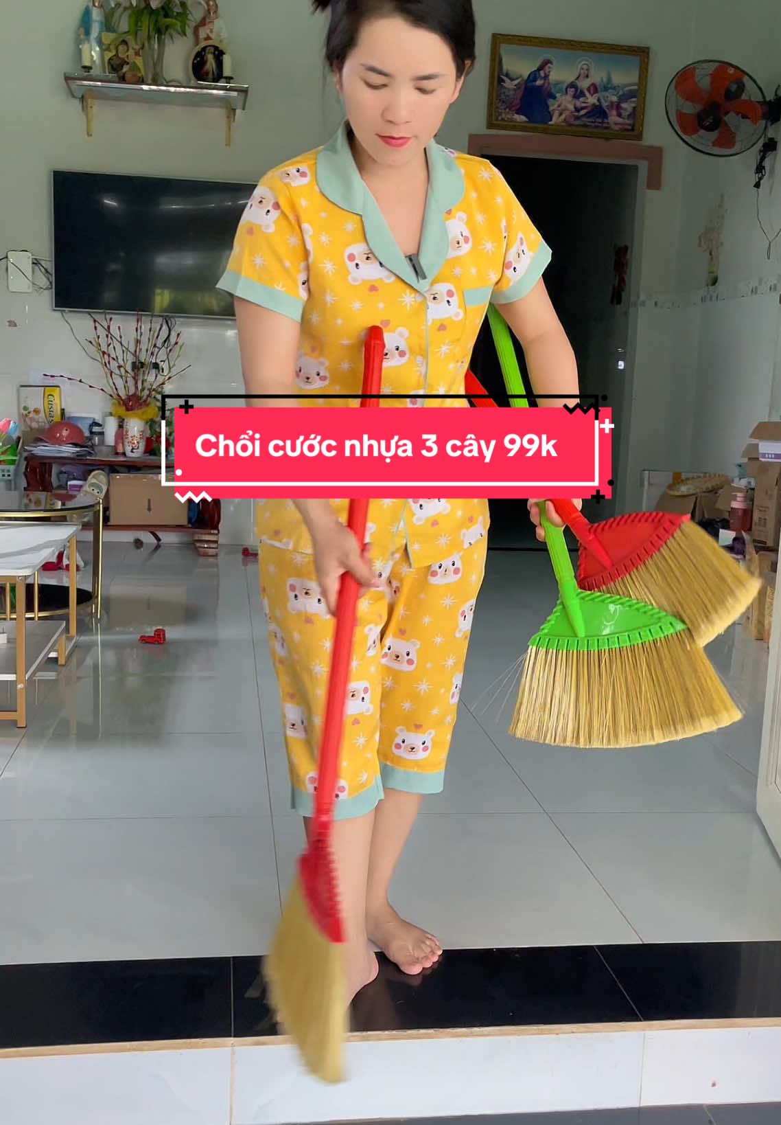 Quét nhà vừa sạch vừa nhanh thì tham khảo em chổi này nha #ngoctuyen #review #xuhuong #choicuocnhua #choiquetnha 