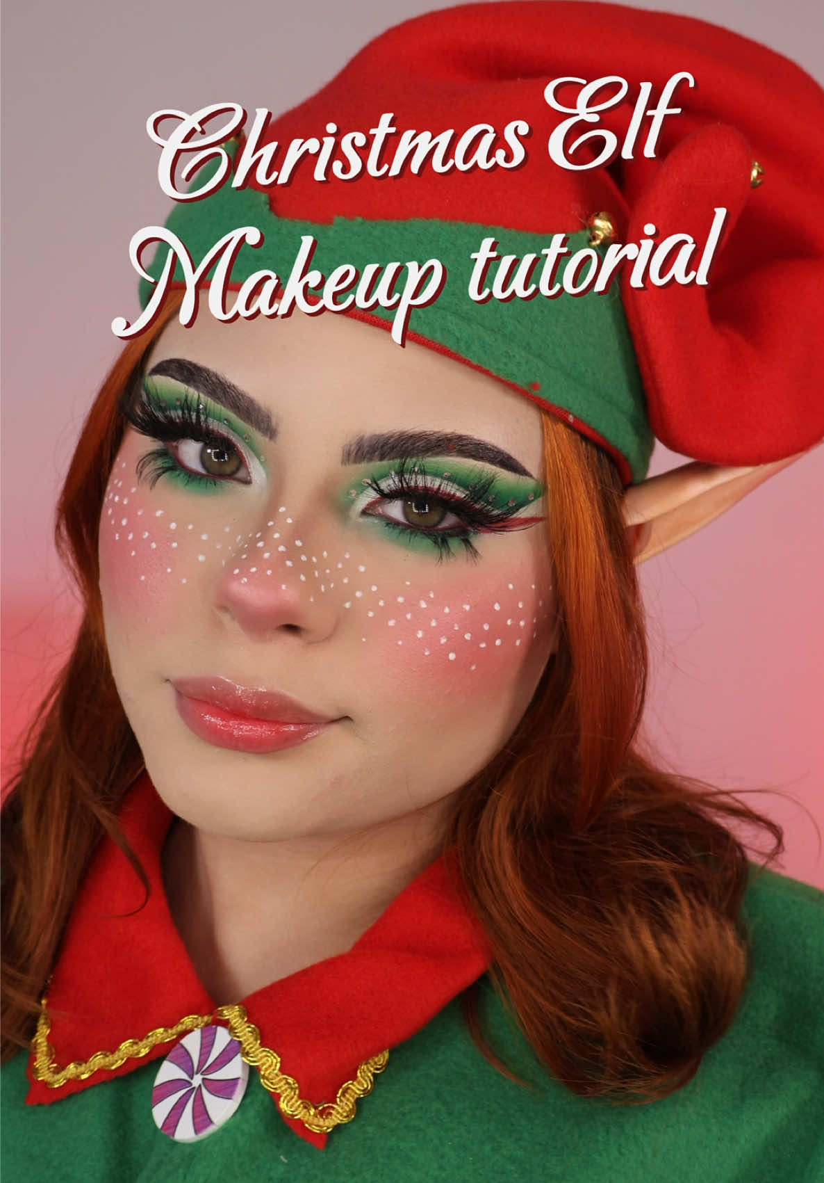 Day 1 of Christmas makeup looks Elf 🧝🏼‍♀️🎄♥️ Details are on my insta ♥️ #fyp #12daysofchristmas #christmaself #christmasmakeup #elf 