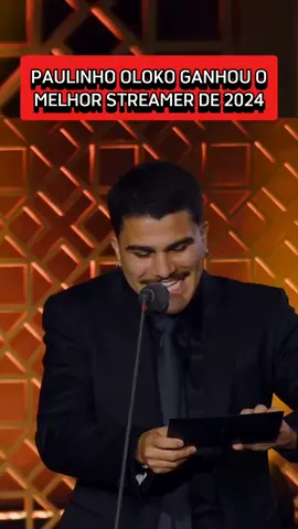 Paulinho oloko ganhou o prêmio de melhor streamer de 2024 #lactea #paulinholoko #peb #streamer #twitch #viral_video 