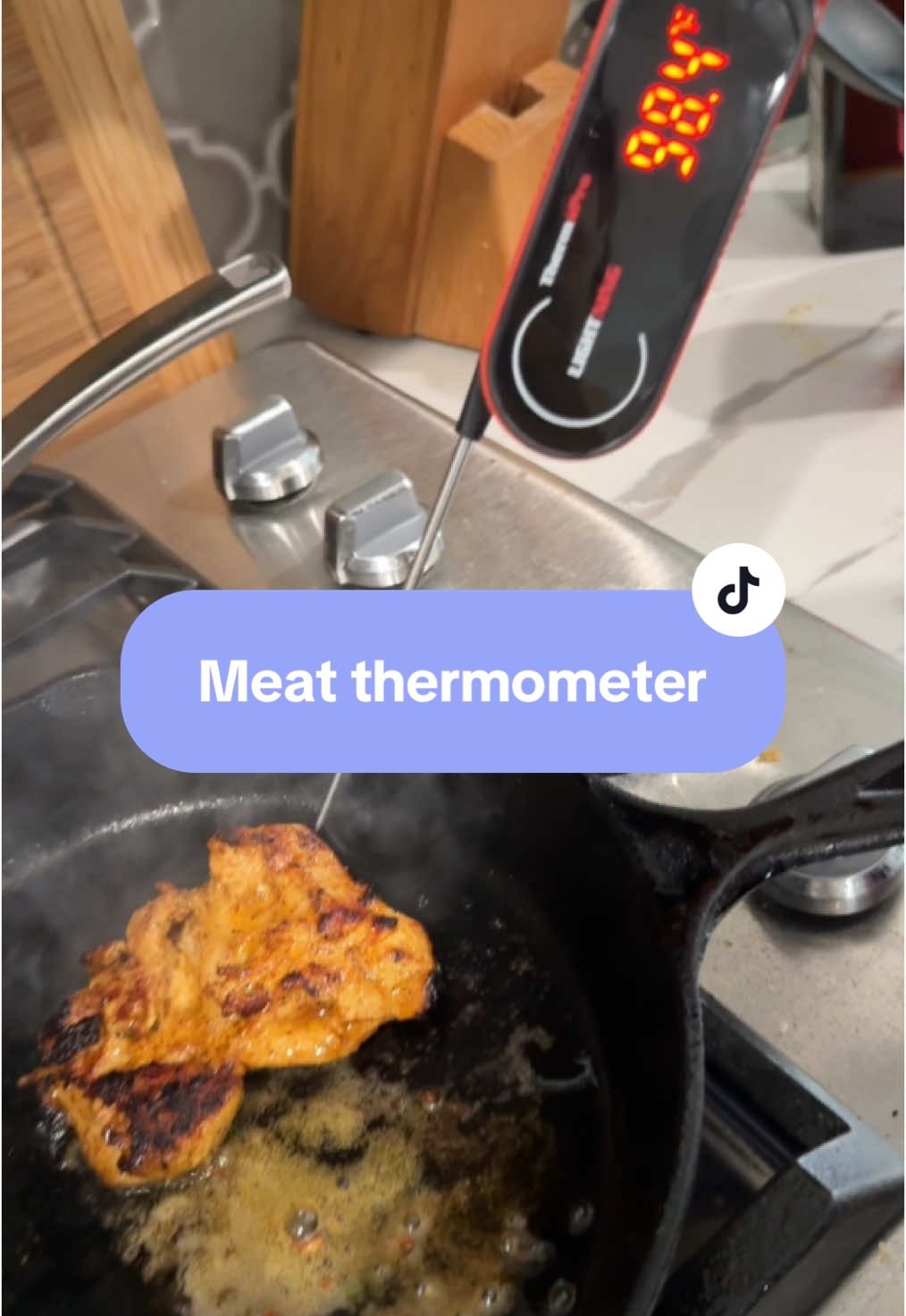 A meat thermometer makes cooking meat so stress free, and you’ll never second guess yourself again . . . . #meatthermometer #thermometer #smokedmeat #steak #ThermoPro