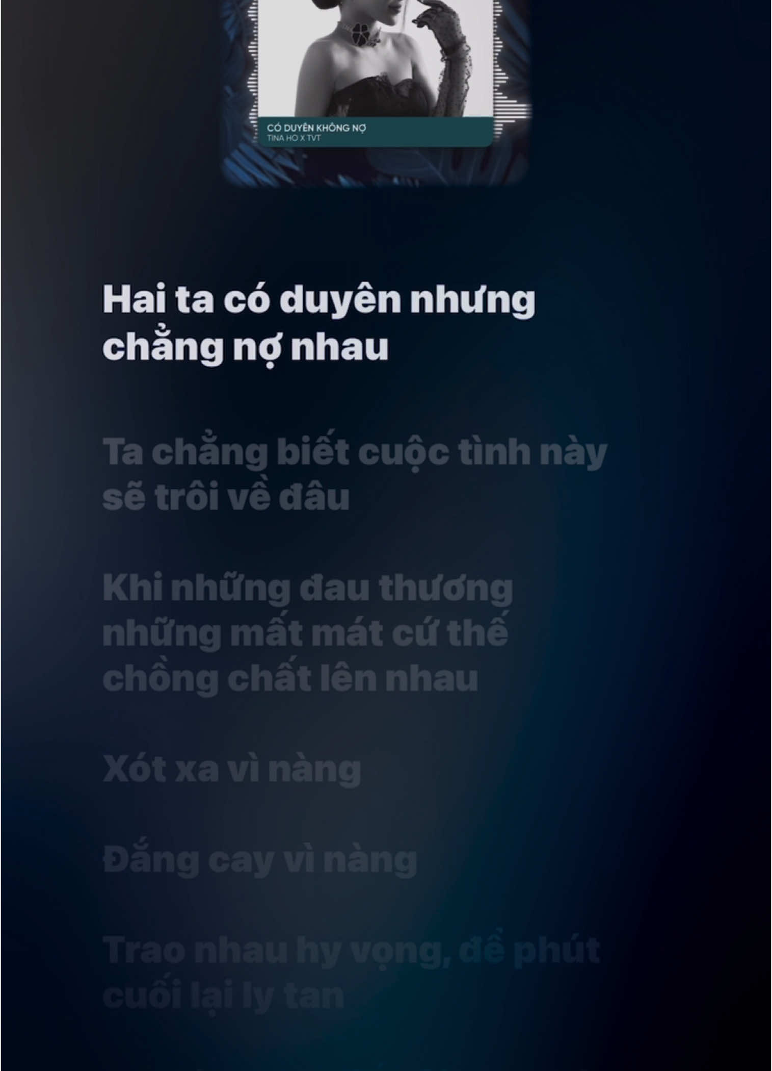 Có Duyên Không Nợ (Full Song Lyrics) - Tina Ho #lyrics #trendi #nhacvietlyrics 