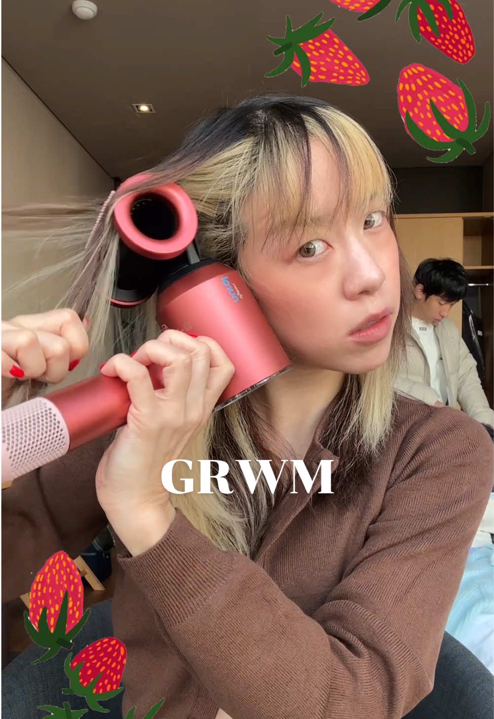 GRWM  Say goodbye to frizzy hair with Dyson Supersonic Nural Strawberry Bronze is Strawberry Bloom 🍓 @dyson_th 