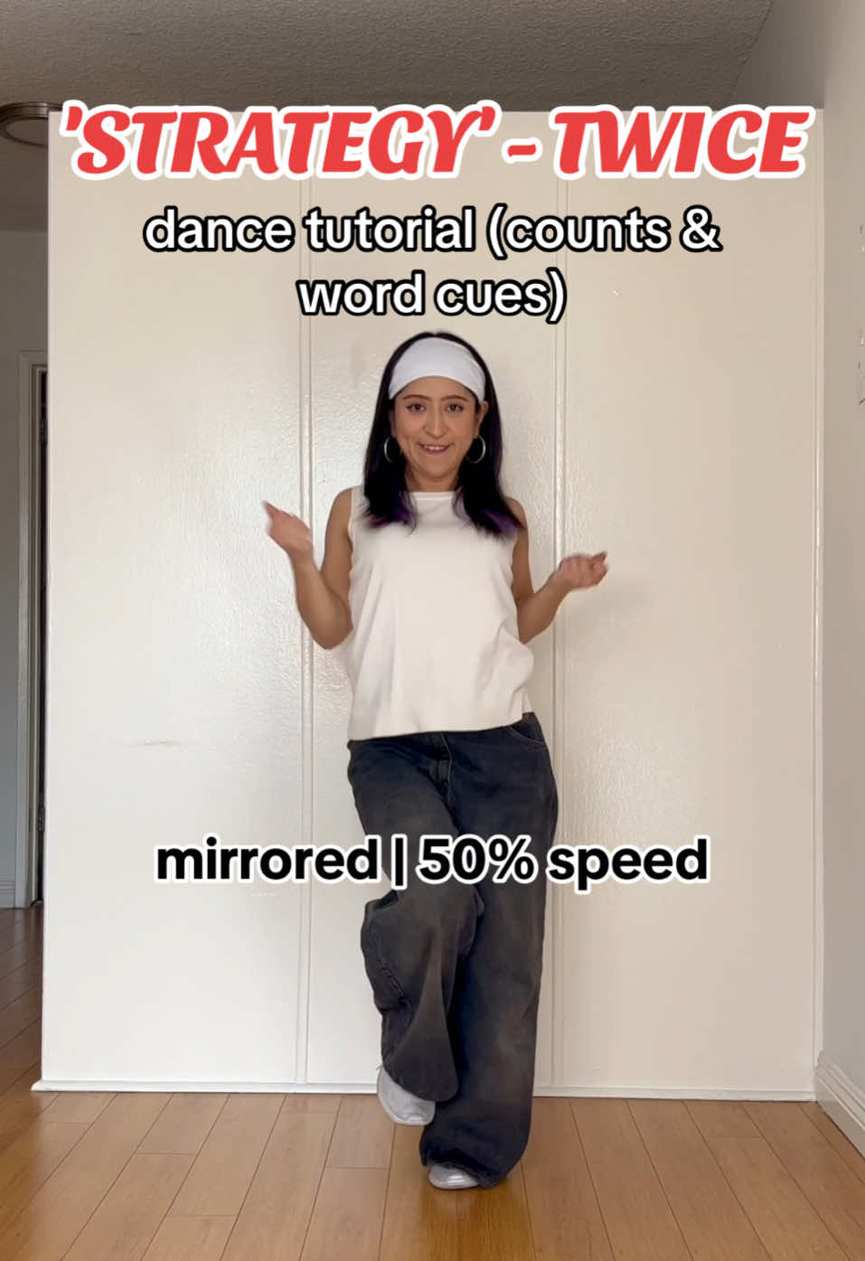 this tutorial includes counts and word cues - skip forward for the words!  TWICE 'STRATEGY' dance tutorial | mirrored + 50% speed #twice #twice_strategy #kpopdance #kpopdancetutorial #kpopdancecover 