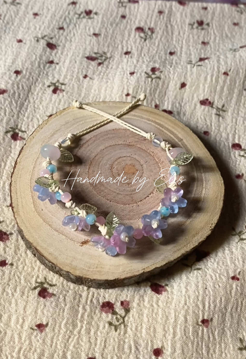 Chiếc hoa lưu ly màu xink iu ra đời 🤭 #caitiemxaban_elims #handmadebyelis #vongtayhandmade #xuhuong 