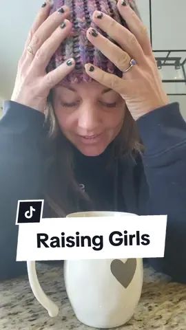 Raising girls. Why does it feel like we are all still just making this up!? Probably because each individual is a brand new thing and we literally don't know how to do it!!! #perimenopause  #raisingteens #momtok  #motherhood #motheringteens  #marcellahill  #menopause  #MoodSwings #puberty 