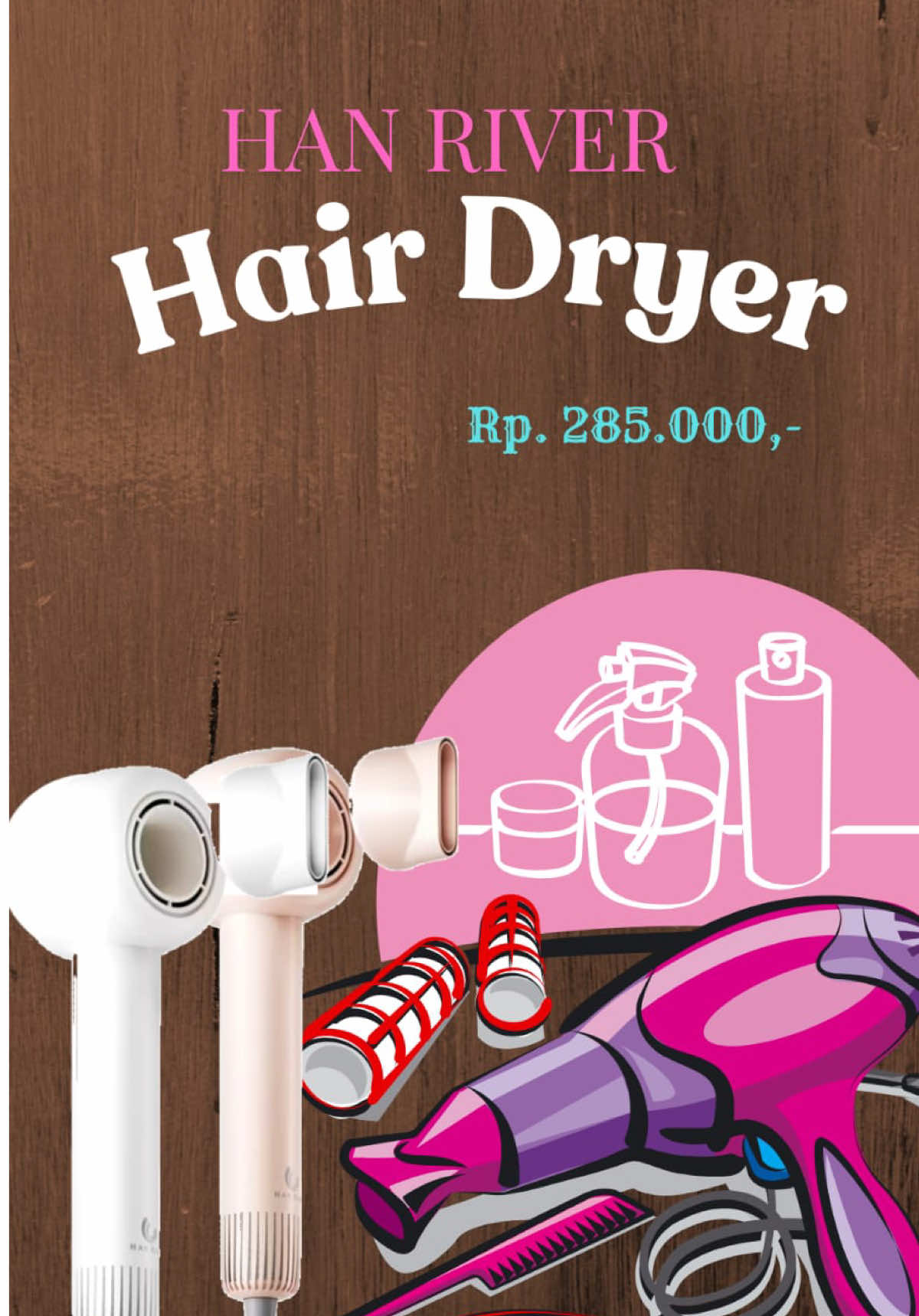 HAN RIVER Hair Dryer, dengan mode dingin dan hangat😍🥰 #HANRIVER #hanriverofficial #hanriver #hanrivertiktok #hairdryer 