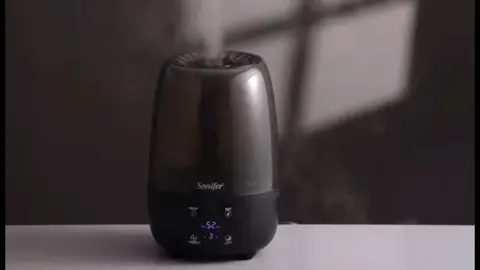 SoniferHumidifier SF-6524 .4.8Ltransparent water tank, visual water volume .Touch controls the switch, easy to operate .Intelligent digital display, showing temperature and humidity .Multi-level speed regulation, with constant humidity and sleep function .Vertical water tank, fill water at the bottom .Quickly diffuses water mist and moisturizes a wide area .Low-noise humidification, does not affect sleep and work .AC220-240V 50/60Hz 25W