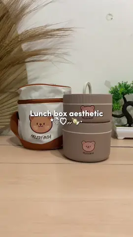 Lunch box aesthetic 🤩✨ semuanya dijual secara terpisah ya dimulai dari harga 20ribuan ajaa loh, yuk buruan order sekarang 🤩💸✨‼️ #kotakbekal #foryou #fyp 