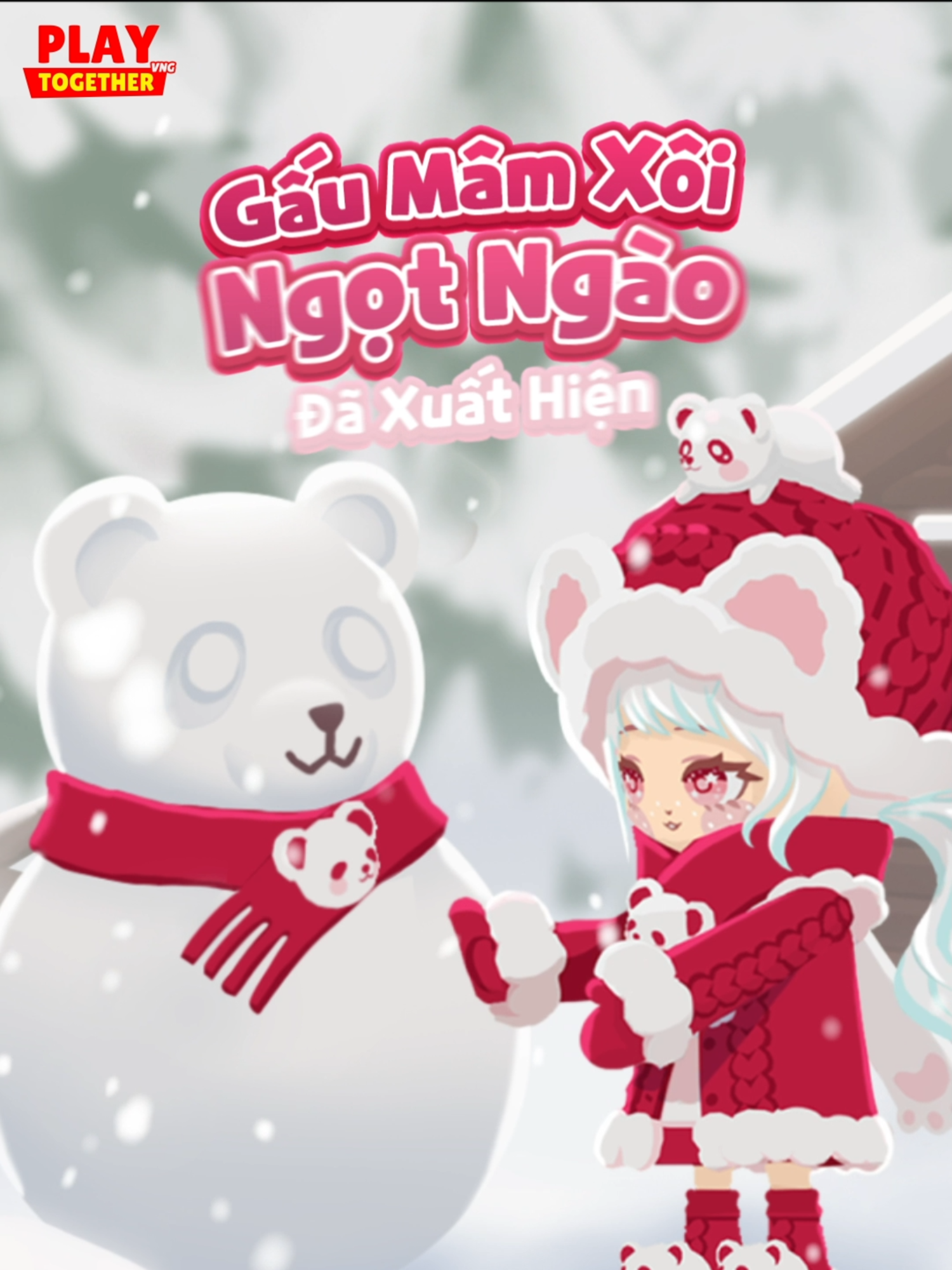 Cùng chơi đùa với gấu mâm xôi đỏ mộng ngọt ngào - Trang phục gấu mâm xôi ngọt ngào #PLAYTOGETHERVNG #GamingOnTikTok #WhatToPlay