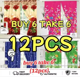 bumili ka Ng 6 tapos may libre na 6 din😮👀 #curtain  #fyppppppppppppppppppppppp 
