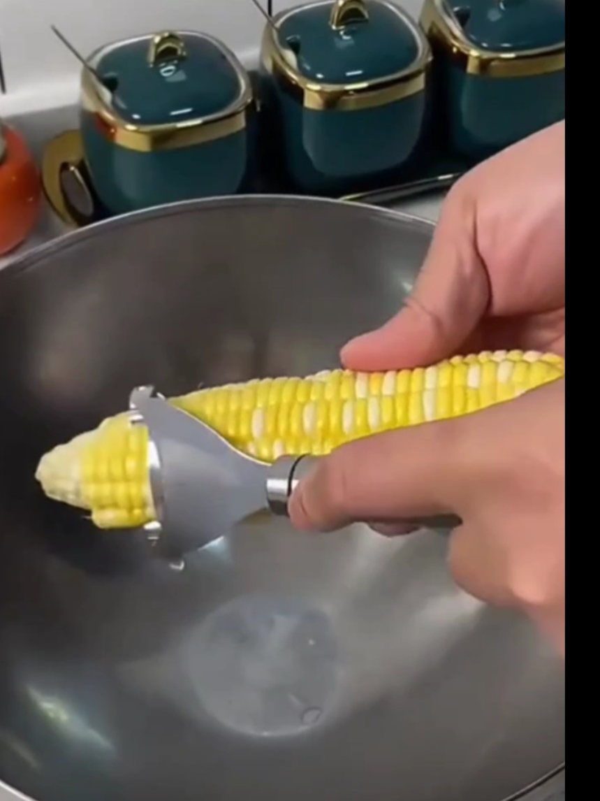 Magic Corn Peeler Stainless Steel Corn Cob Peeler Convenient Corn Stripper Tool For Kitchen