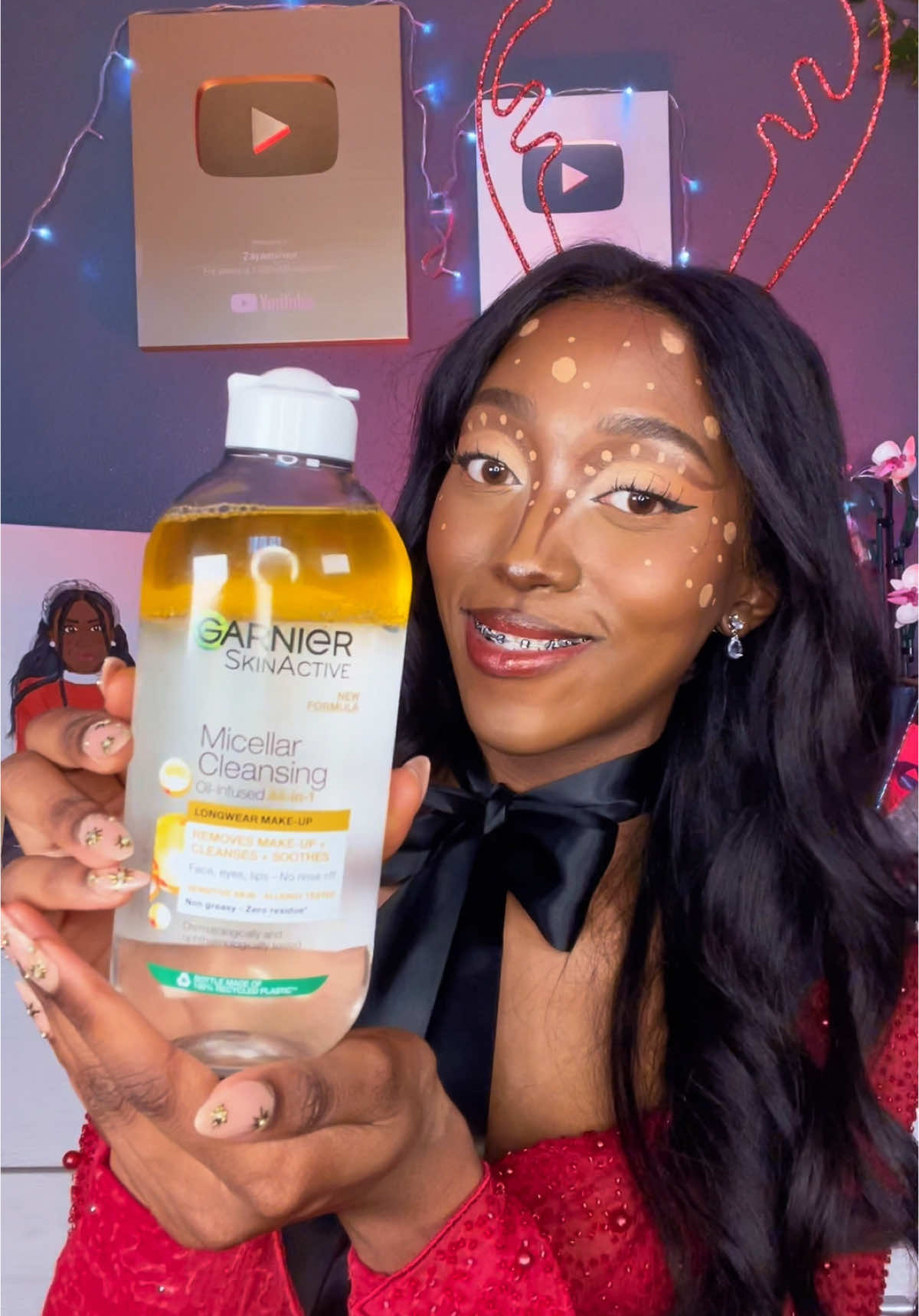 Guess the look! ✨ Removing my makeup in reverse with the magic of Garnier Micellar Oil and Water, it handles even the heaviest, most waterproof glam with ease. What do you think the final look is? Drop your guesses below!  @Garnier_SA  #garnierza #garnierskin #skincare #micellar #GarnierPartner #Sponsored