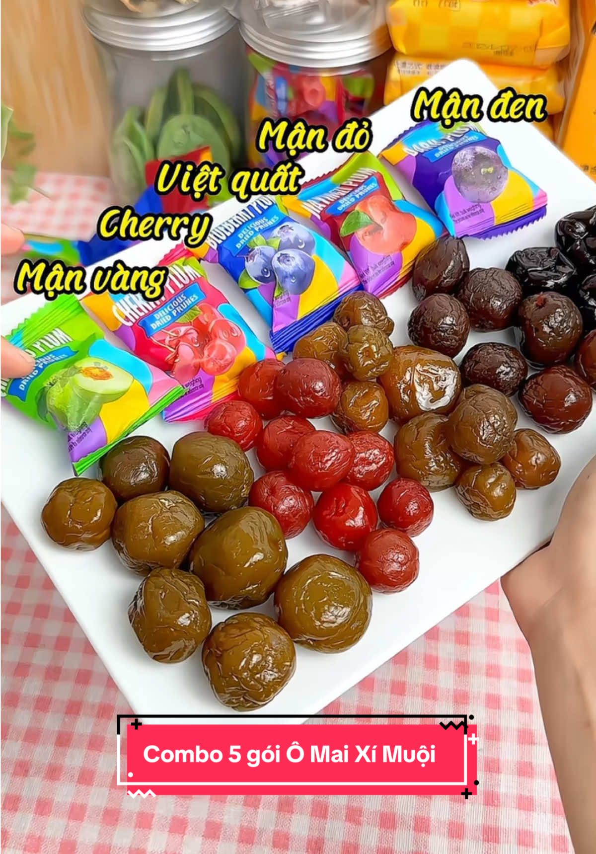 Combo 5 gói Ô Mai Xí Muội 5 vị #omai5vi #omai #omaisaugion #omaicolorfulplum #omaicolorful #banhkeo #byntchuyengiadung 