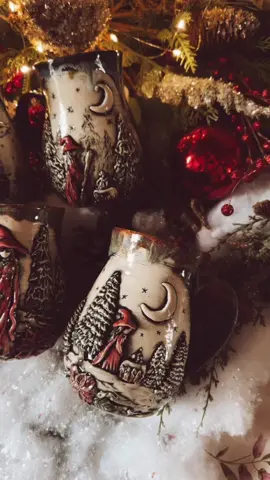 Yule/Winter Witch mugs available today! 4pm PST www.cornidezstudios.com #witchyvibes #witchythings #witchygirl #sculptureart #witchywoman🖤🌙 #yule #yuletide #pagan #whitewitch 