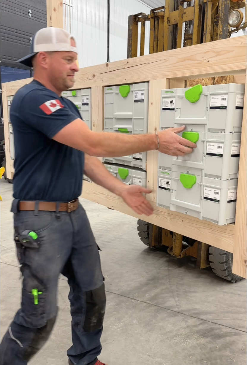 These are the second type of @festoolcanada systainer drawer rails. The ones I put in the first tool bench slide out and the systainer stays in the drawer and then you can pop the lid open to get access to what is inside. These ones stay fixed and you pull the whole systainer out. They are less money but also perfect for the organizer systainers with the pull out drawers built in. #workshop #festool #maker 