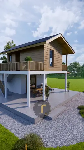 House Design 2storey with wooden type | 5 x 9.5 Meters 2Bedrooms 🏠🍃💚 #design #housetour #exterior #homedecor #tinyhouse #farmhouse 