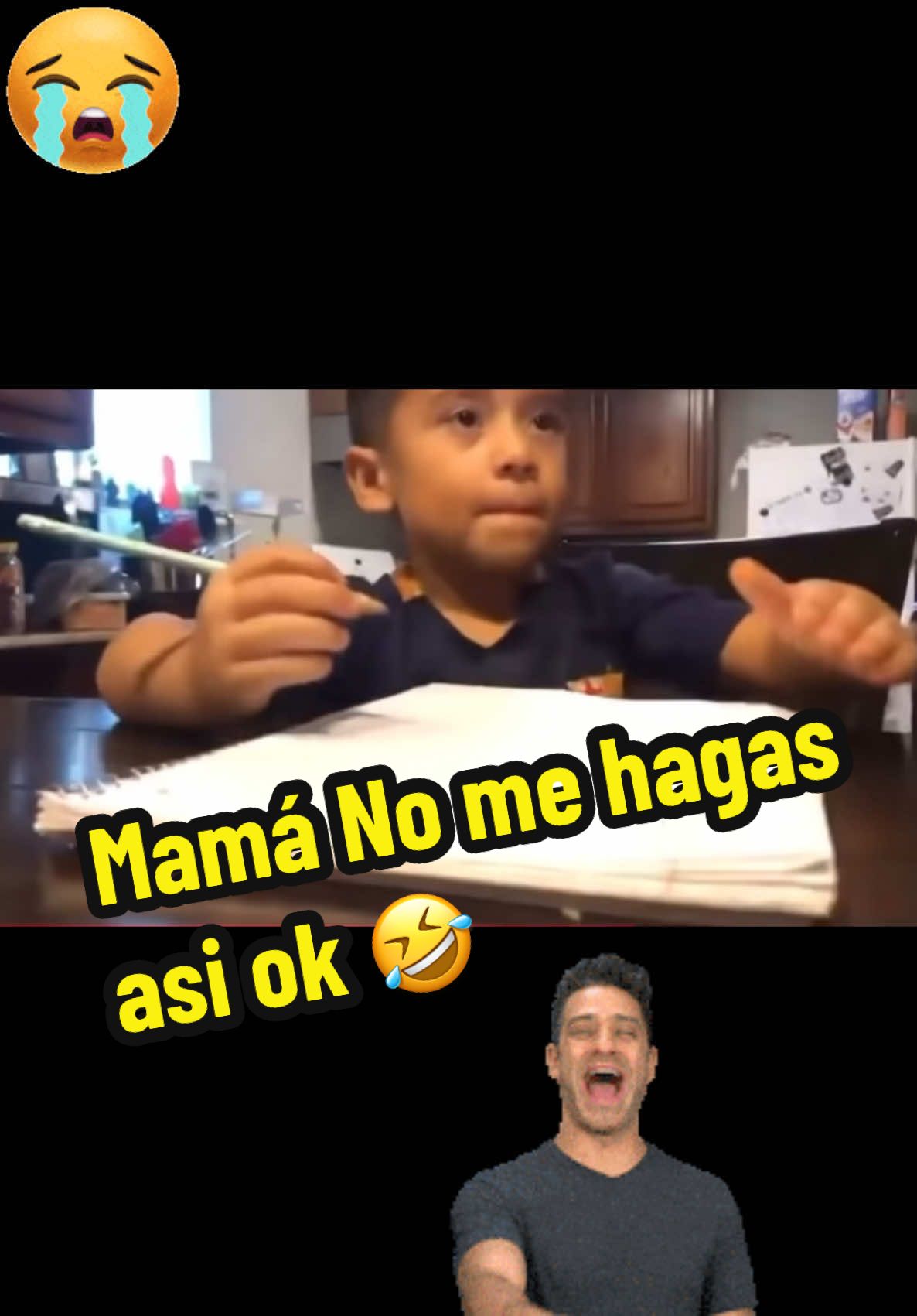¡No me agas asi ok!.🤣📚el alumno no se apura a realizar su tarea y llora uhhhhh por que su mamá lo regaña.✨😩 #tarea #regaño #alumno #llorar #gracioso #chistoso #jajaja #mamaregañando #teamwork 