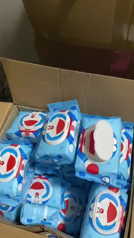 [ COMBO 10 BỊCH ] Khăn Ướt Phú Đạt Hình ĐÔ RE MOM, dễ thương, không mùi nặng gần 400g/gói khăn ướt em bé #khanuotphudat #khanuothoatietdoromon #khanuotembe #giadungsamsu08 